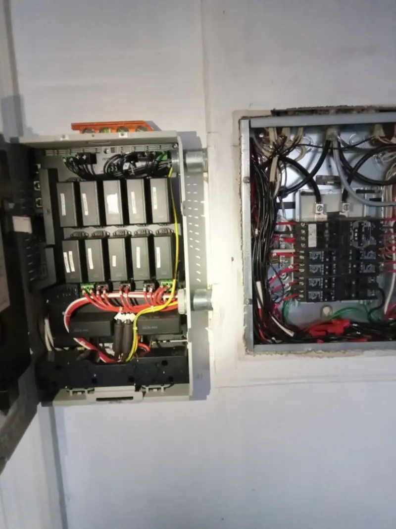 Electrical panel upgrade completed for Security Camera Wiring in Cloquet